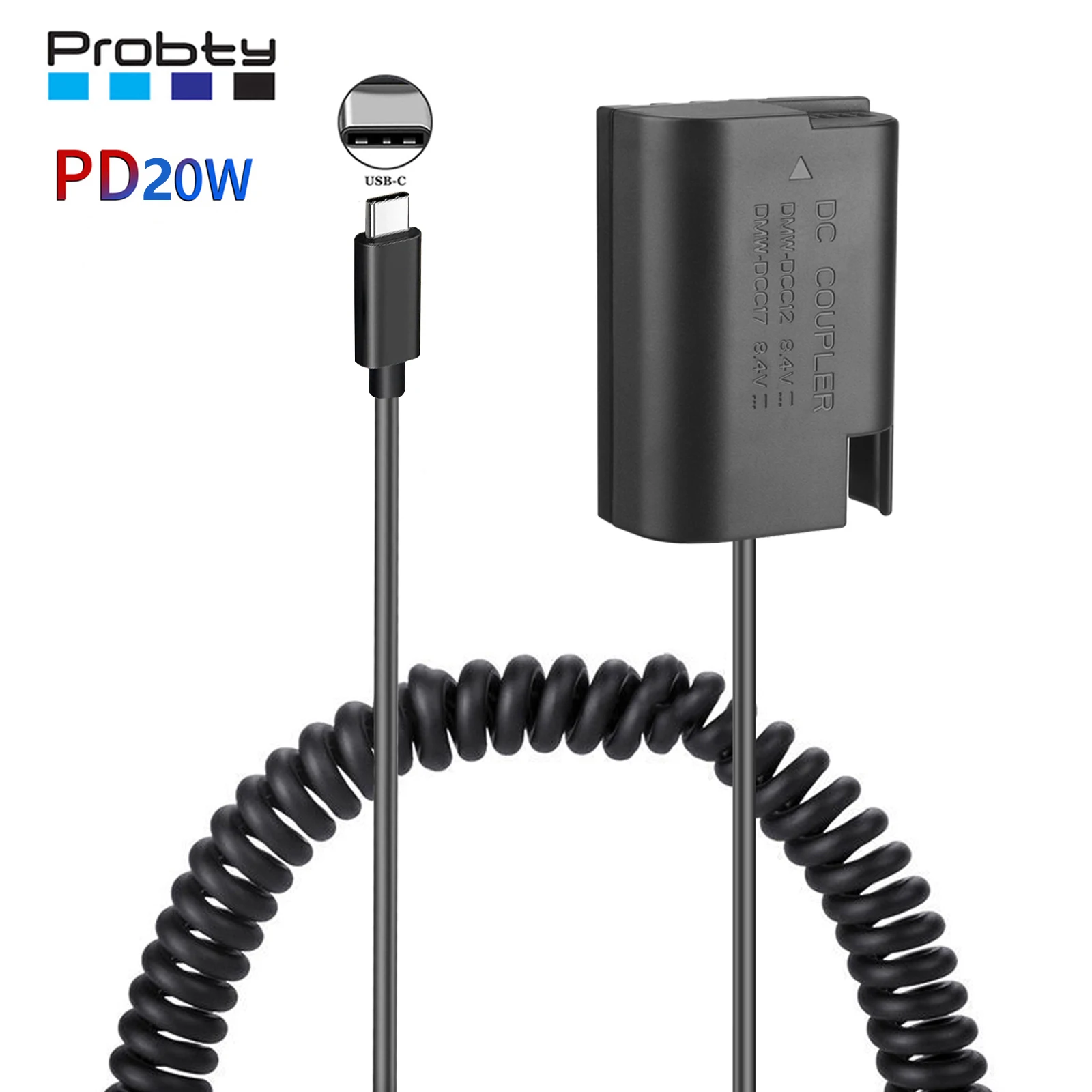 Pd Usb-C Dmw-Blk22 Adattatore Di Alimentazione A Batteria Fittizio Per Caricabatterie Per Fotocamera Panasonic Lumix G9 Dc-S5K Dc-S5 Gh5S Gh5 Ii Gh6