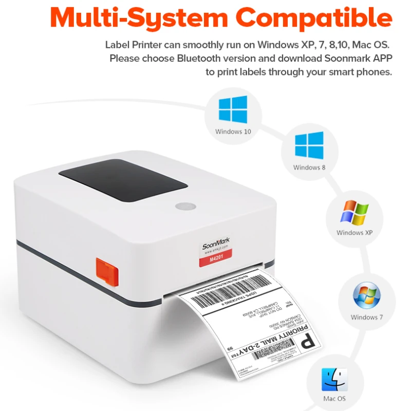 Wifi 4 Inch Thermal Label Printer Shipping Label Printer Barcode Sticker Machine Waybill Wifi USB Bluetooth Printing