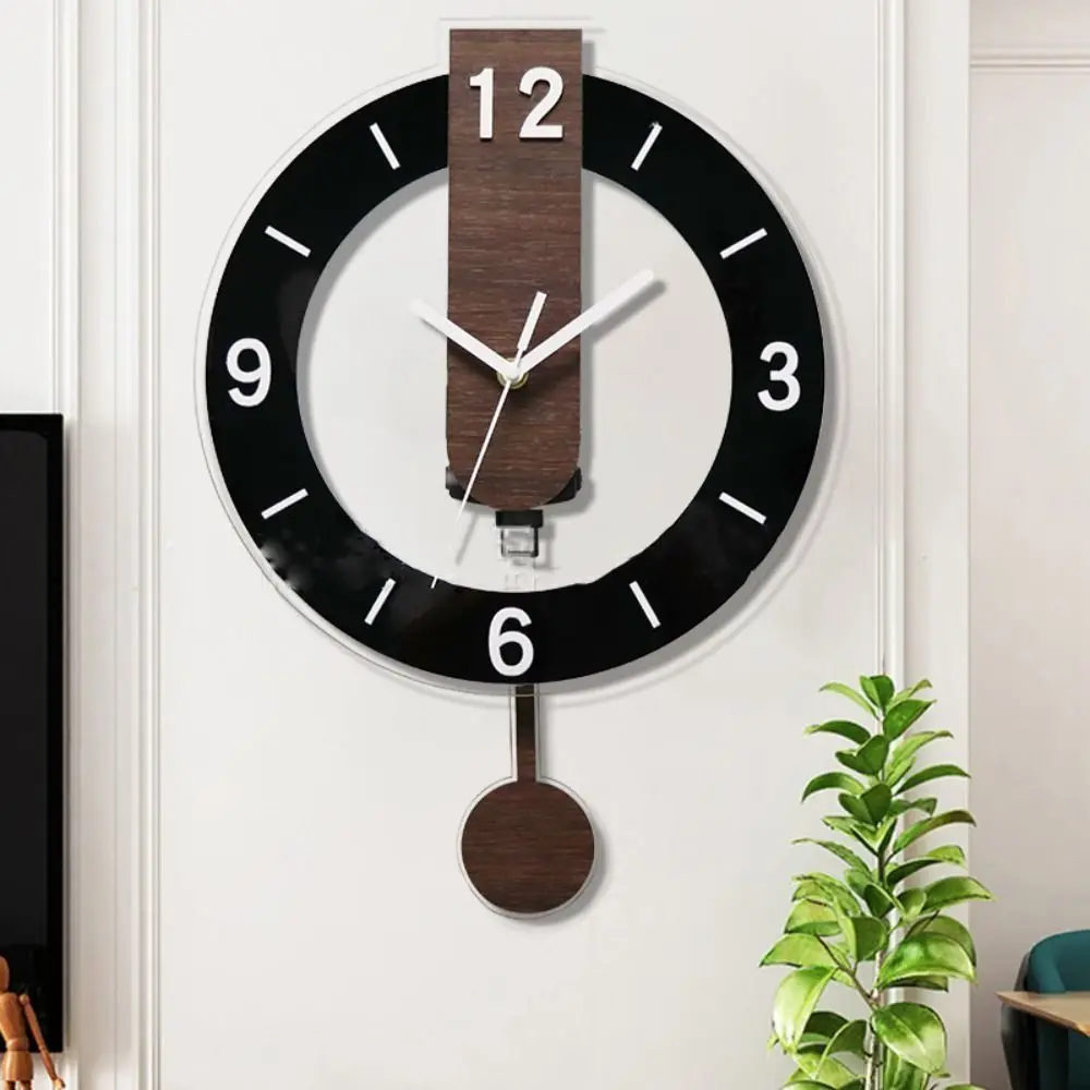 Creative Minimalist Hanging Wall Clock – Silent Vintage Acrylic Scale Design 3