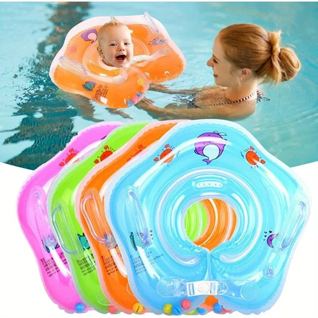 Baby Adjustable Swimming Ring Neck Ring Newborn Household Baby Bathing Ring 0-6 months Infants and toddlers 5