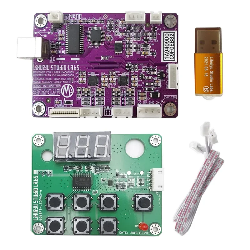 Lihuiyu M2 M3 Laser Controller Moeder Moederbord + Bedieningspaneel + Dongle B Systeem Graveur Cutter Diy 3020 3040 k40 Graveren