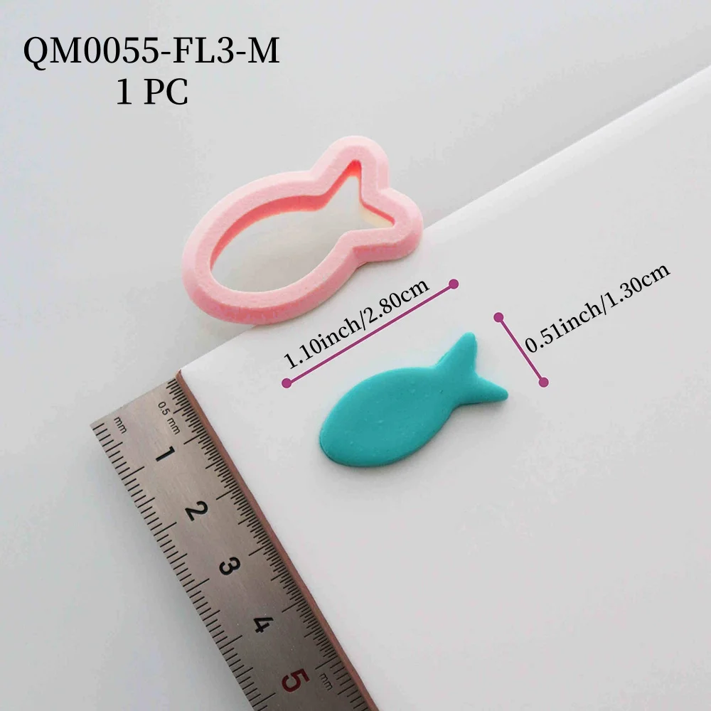 Schneider aus Fisch-Polymer-Ton | Ozeantier-Tonschneider | Sommer-Tonschneider | DIY Ton-Ohrringschneider | Werkzeuge aus Polymerton | Form – Detail 8