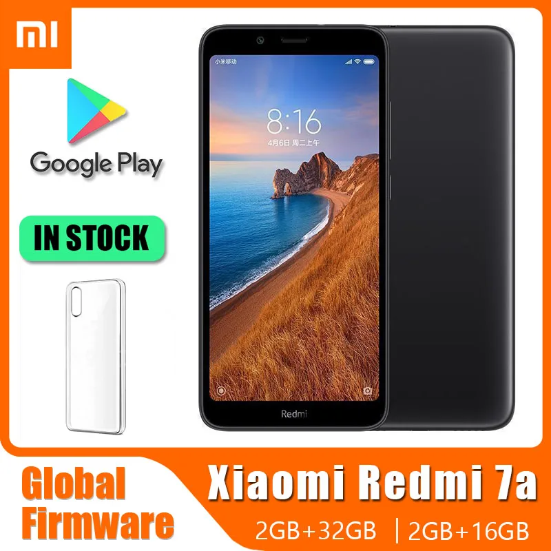 Смартфон Xiaomi Redmi 7A 16 ГБ/32 ГБ экран 5 45 дюйма глобальная рамка Googleplay процессор