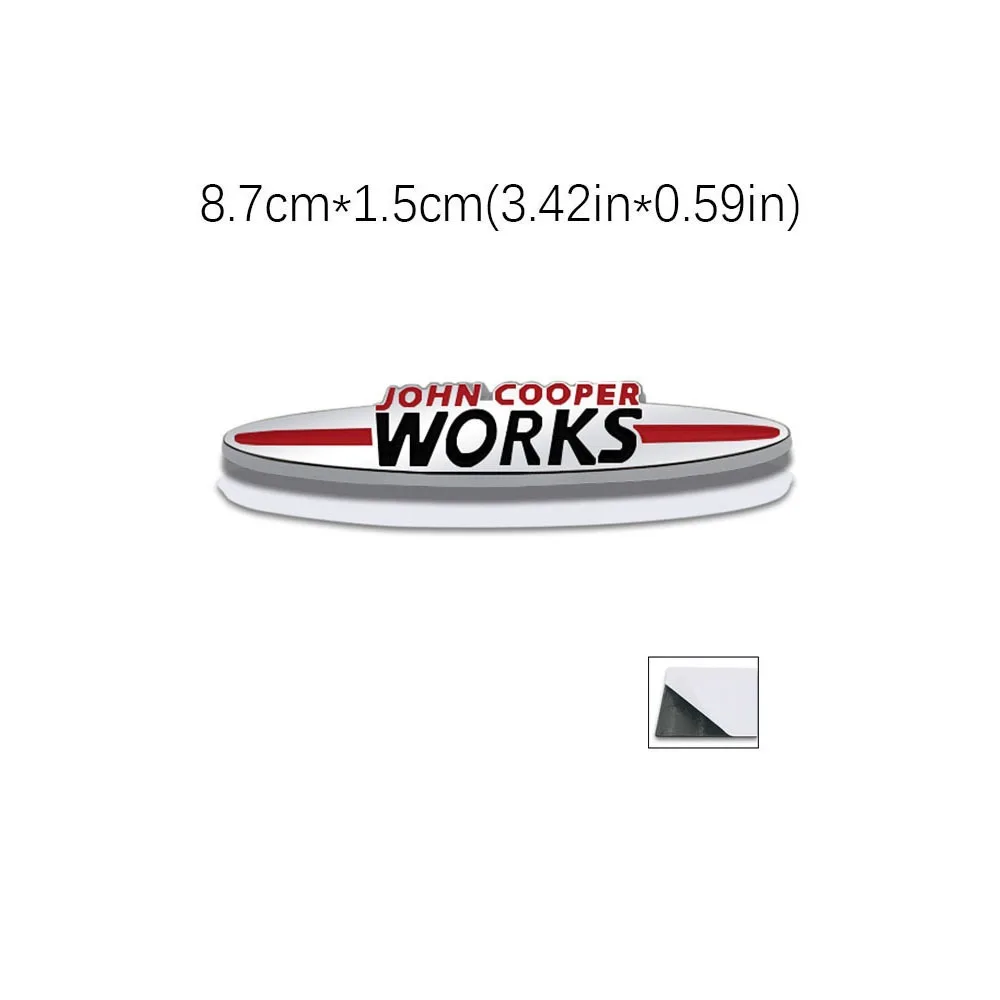 3d Metal Logo John Cooper Works Embelm Car Grill Badge Trunk Sticker For Mini R60 F56 R56 F54 F57 R70 JCW F60 F55 Accessories