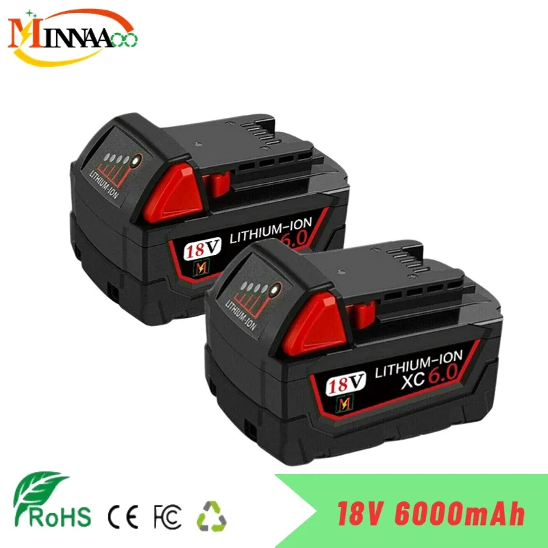 Milwaukee M18B5 Red Lithium ION Battery 18v 5.0 Ah Multicolore : :  Bricolage