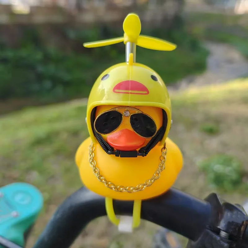 Leuke eend fietsbel | Motoraccessoires - Rubber Duck Ornamenten, Fietsaccessoires, Stuur fietshoorns, Badeend met propeller, Leuke auto-ornamenten voor scooter, fiets Teksome