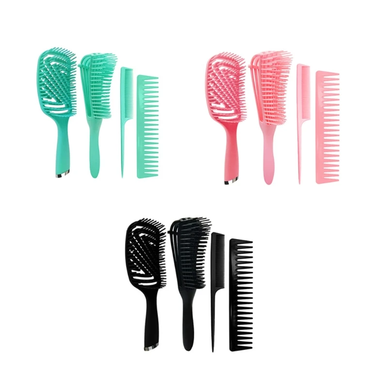 

4/5pcs Anti-Static Comb Detangling Hair Brush Scalp Massage Wide Tooth Tail Combs Hairdressing Styling Tools for Salon Home Use
