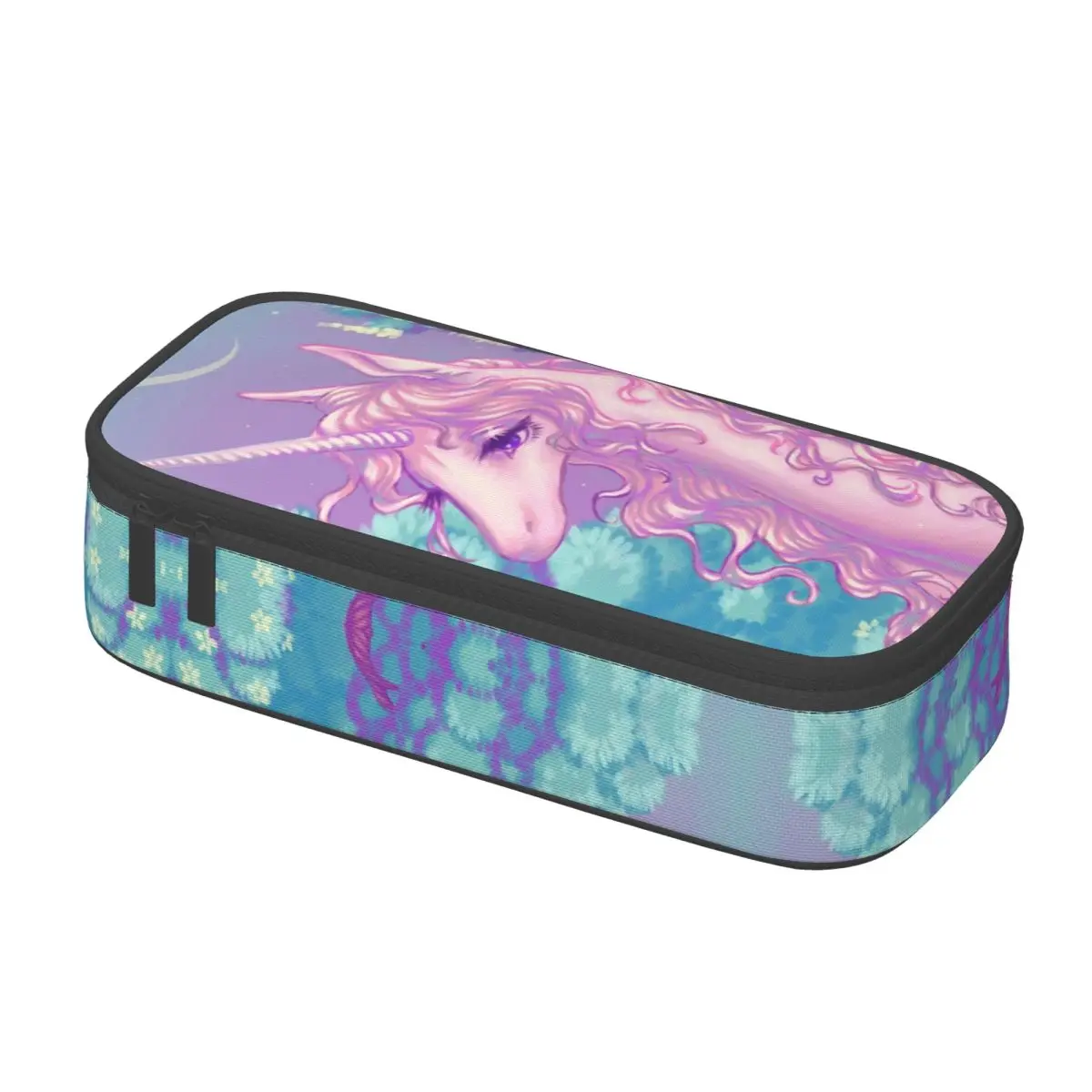 Korean The Last Unicorn Forest Pencil Cases for Boys Gilrs Large Storage Pen Box Bag School Accessories