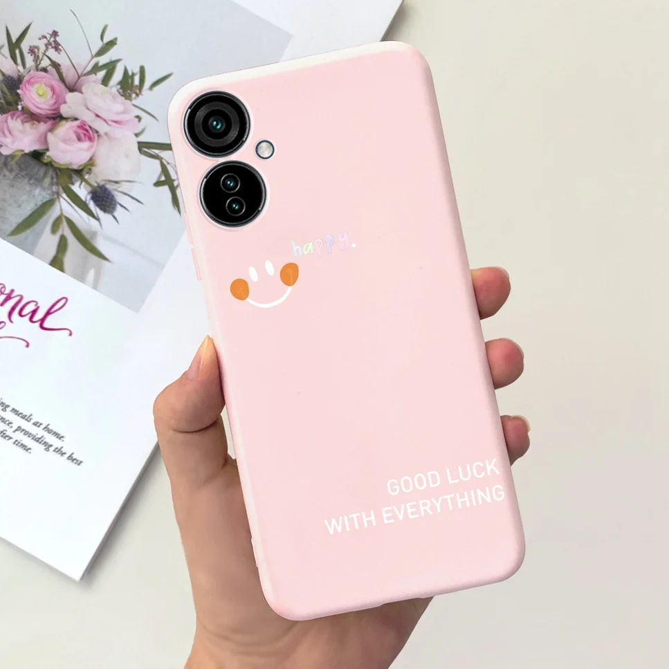 Fashion Cartoon Soft Silicone Black Pink Phone Case Cover