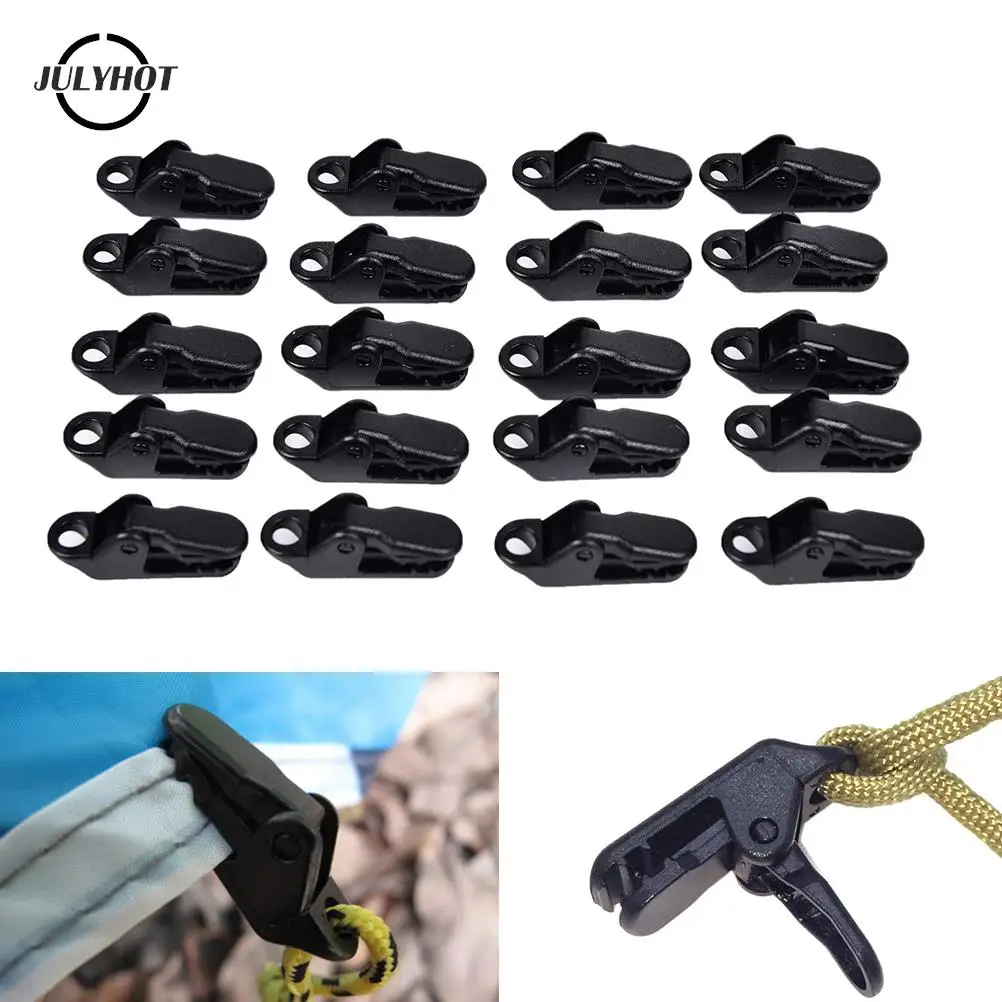 20pcs/set Tent Canopy Clip Heavy Duty Outdoor Wind Rope Clamps Awning