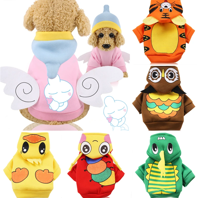 Cartoon Winter Dog Clothes Halloween Costume Small Coat Warm Puppy Cosplay