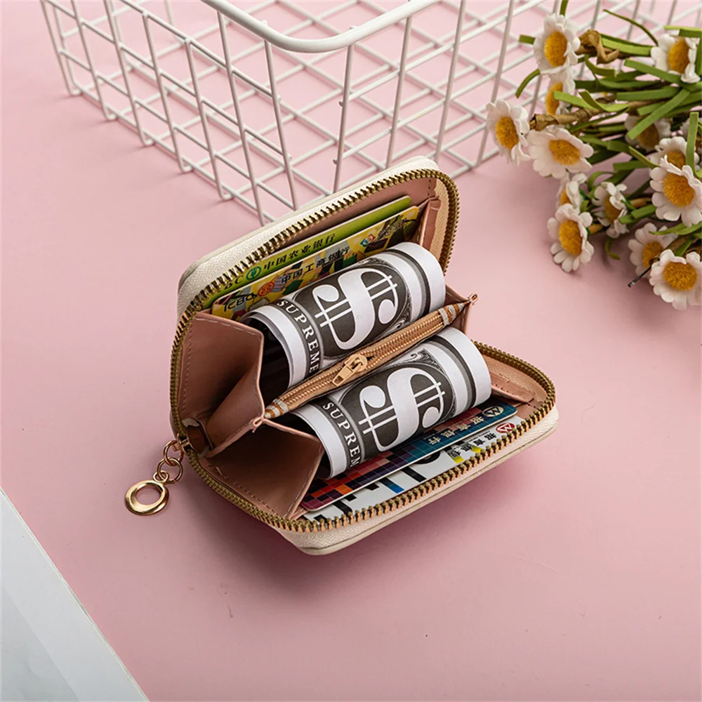 Vintage Capybara Money Coin Purse PU Leather Zipper Credit Card Holoder INS Style Card Wallets for Girls Students Gift Clutch