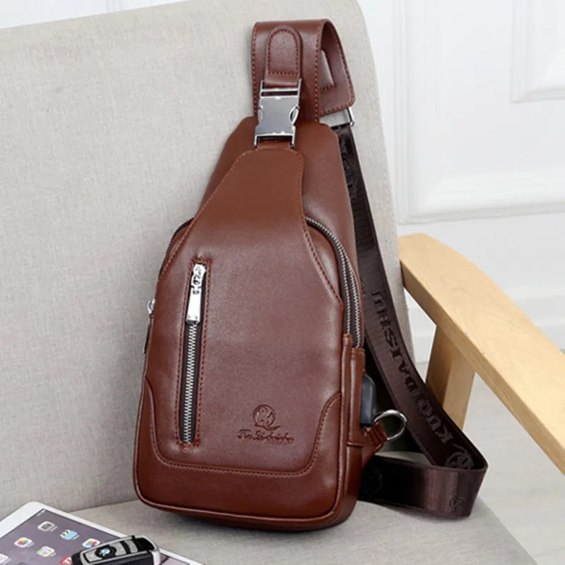 Рисунок 4 - Модная мужская нагрудная сумка с USB-зарядкой