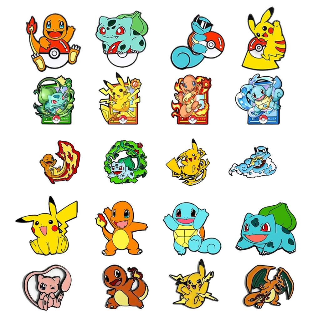 Cartoon Character Japanese Anime Enamel Pin Set – Monster Creature Collection Novelty Gift