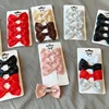6Pcs Ribbon Bows Hairpin Girl Sweet Solid Design Hairpin Color Block Delicate Hairgripe Barrettes Kawaii Child Accessories 3