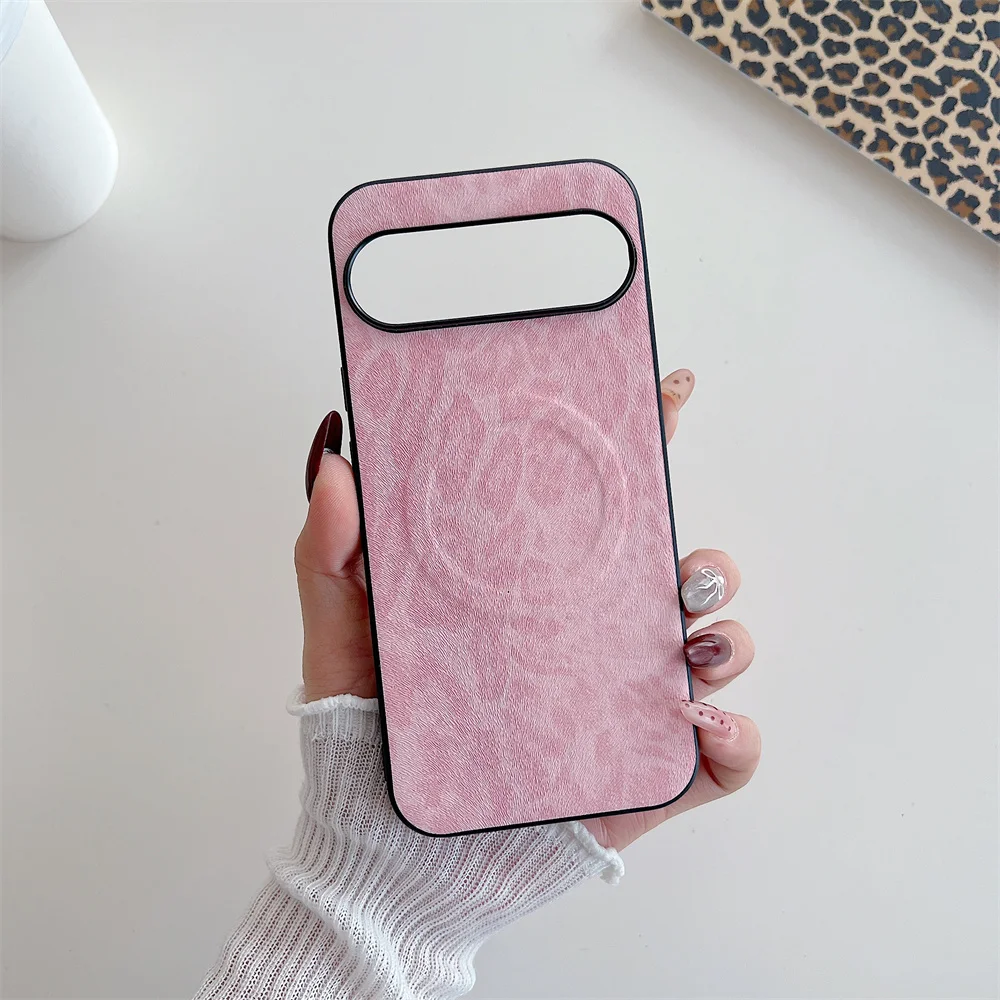 Leopard Print Magnetic Shockproof Case with Wireless Charging Capability