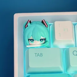 Anime - Inspired Hatsune Miku Resin Keycap - Unique PBT Mechanical Keyboard Accessory (Hatsune Miku)