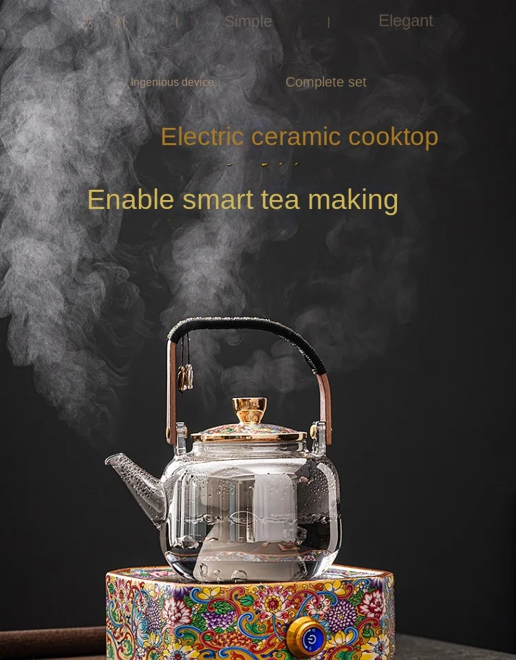 Glass Loop-Handled Teapot Electric Ceramic Stove Cooking Teapot Heating  Kettle Household Clay Pot Tea Set Tea Cooker - AliExpress