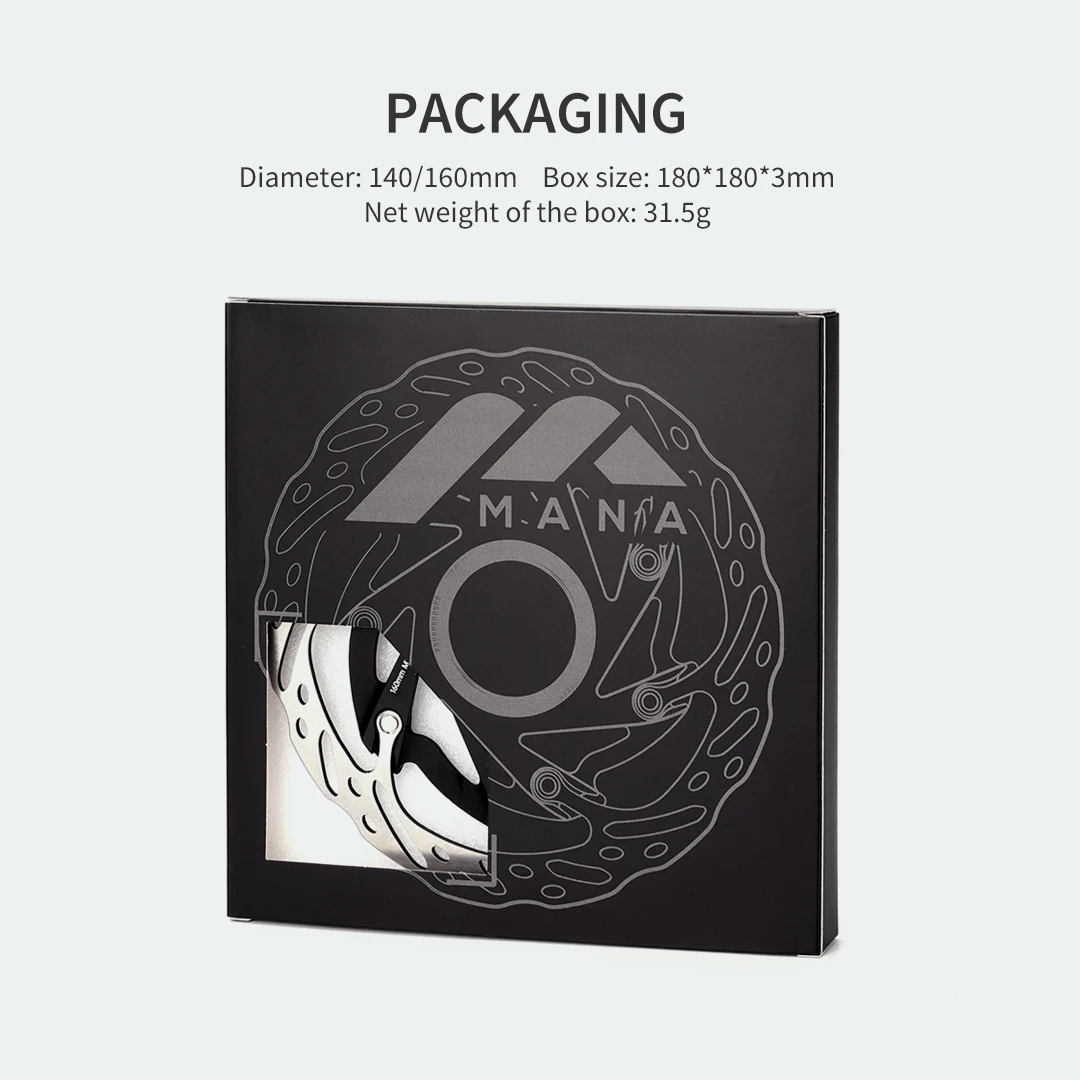 MANA 자전거 디스크 브레이크 센터 잠금 플로트 로터 경량 방열 높은 제동 성능 크기 140/160MM