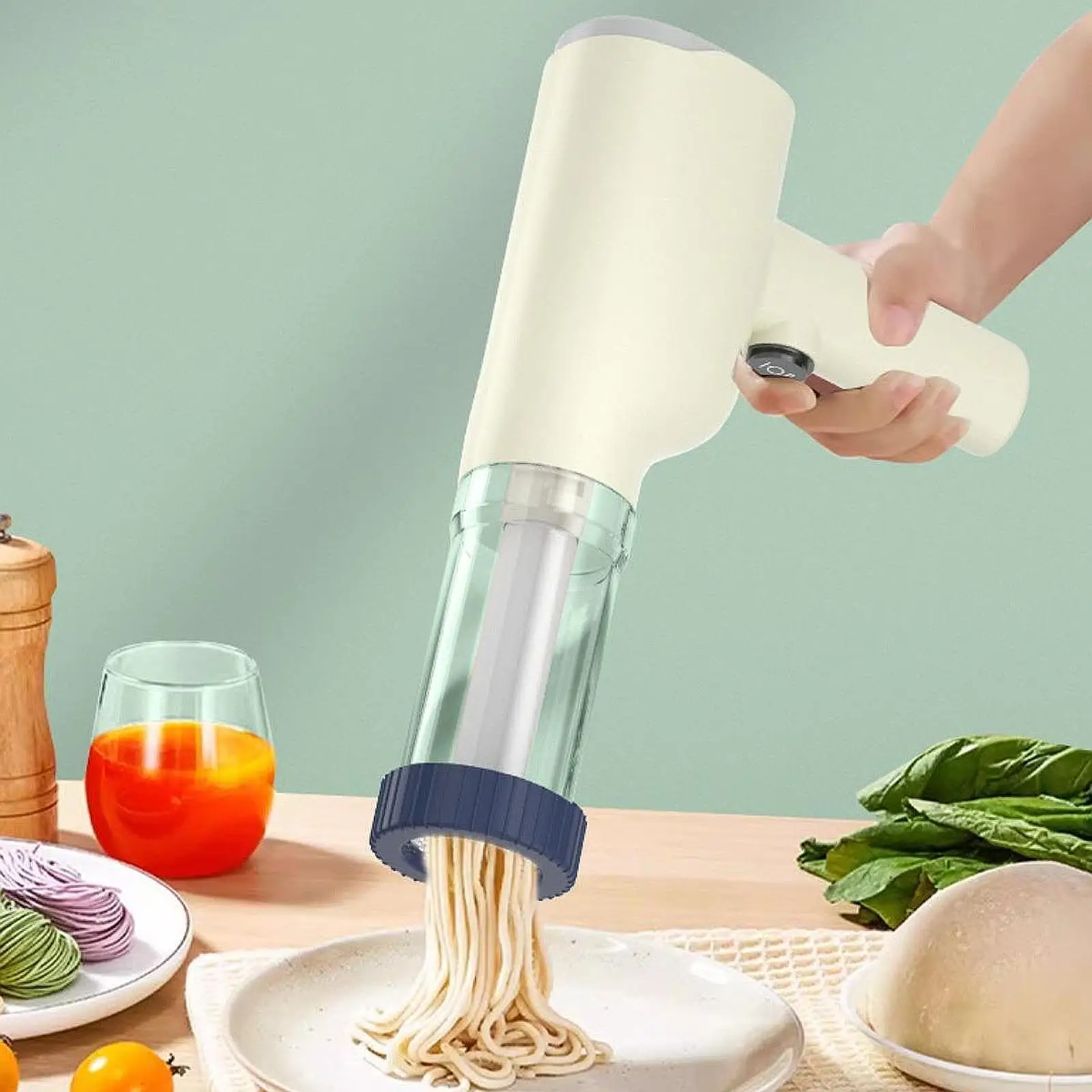 Electric Pasta Maker Portable Noodle Maker for Macaroni Lasagna Spaghetti