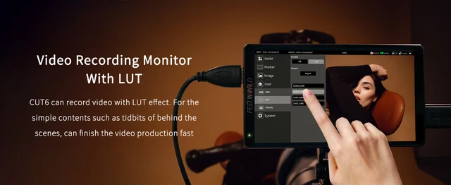 FEELWORLD CUT6 Monitor de grabación de 6 pulgadas Cámara de campo DSLR  USB2.0 grabación - tienda oficial Feelworld