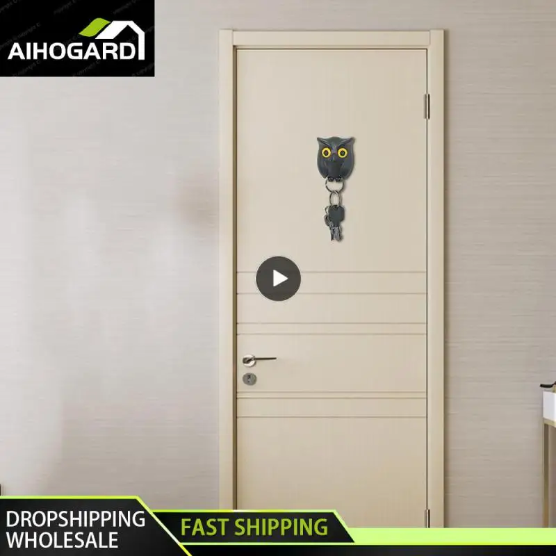 

Страшная Ночная Сова, магнитные крючки для ключей, клейкая подвеска для ключей, вешалка для ключей, настенный декоративный крючок для кухни и дома