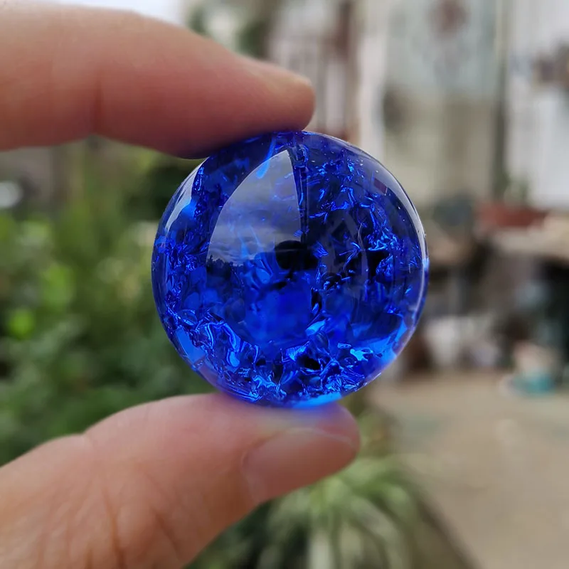 Crystal Ice Crack Ball Water Fountain Bonsai Glass Sphere Home Decoration Ornaments Feng Shui Figurine Marble Magic Gifts crystal ornaments deer crystal ball ornament crystal balls crystal ball ornament hollow ball decoration mirror ball decoration