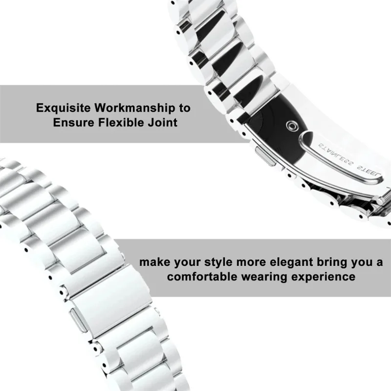 Premium Stainless Steel Bracelet Strap for Smartwatches - Elegant Replacement Band Accessories