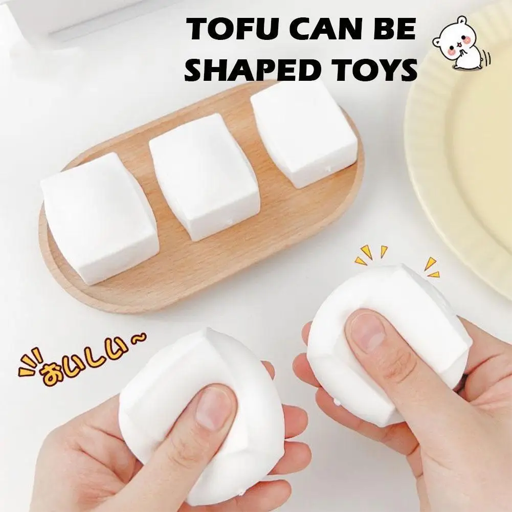 

Tofu Relief Stress Balls Fidget Toys Slowing Rising Toys Soft Novelty Squeeze Tofu Decompression Toy For Kids Antistress J2d1