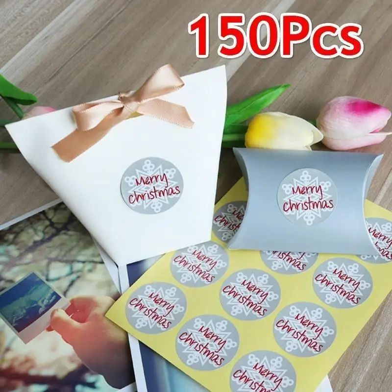 15/150Pcs Christmas Stickers Christmas Tree Labels Seals Stickers Decoration Gift Christmas Party Souvenir Sealing Sticker