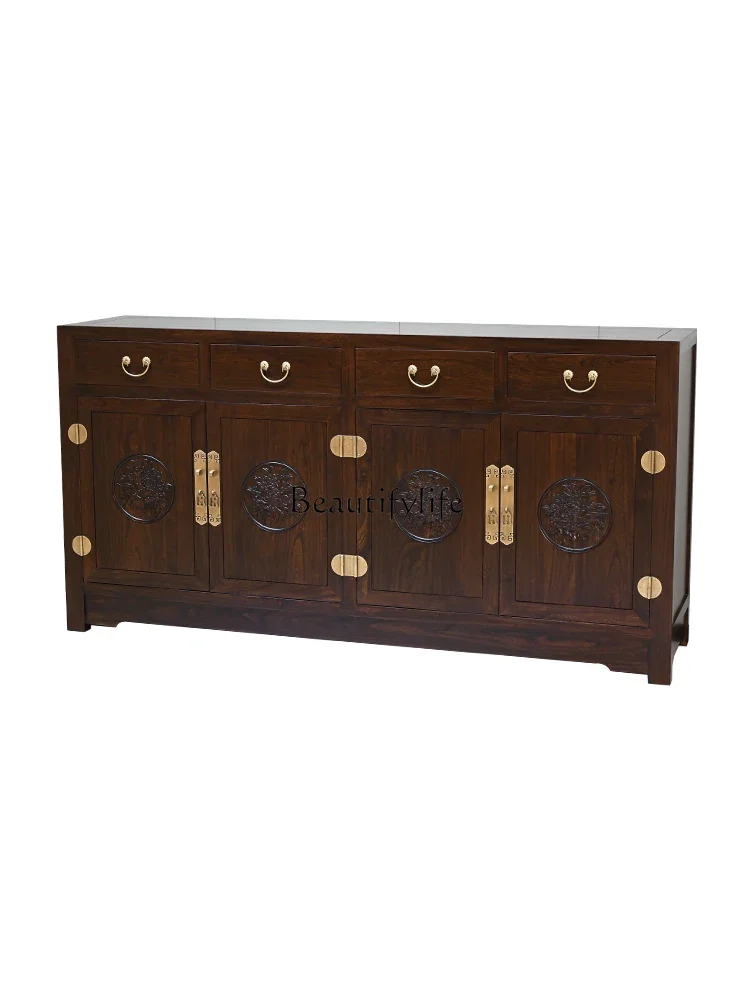 

Chinese Style Solid Wood Sideboard Elm Classical Storage Long Cabinet