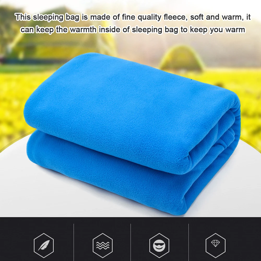 Outdoor Sleeping Bags Portable Light-weight Fleece Blanket Sleeping Bag Liner for Camping Travel Hiking