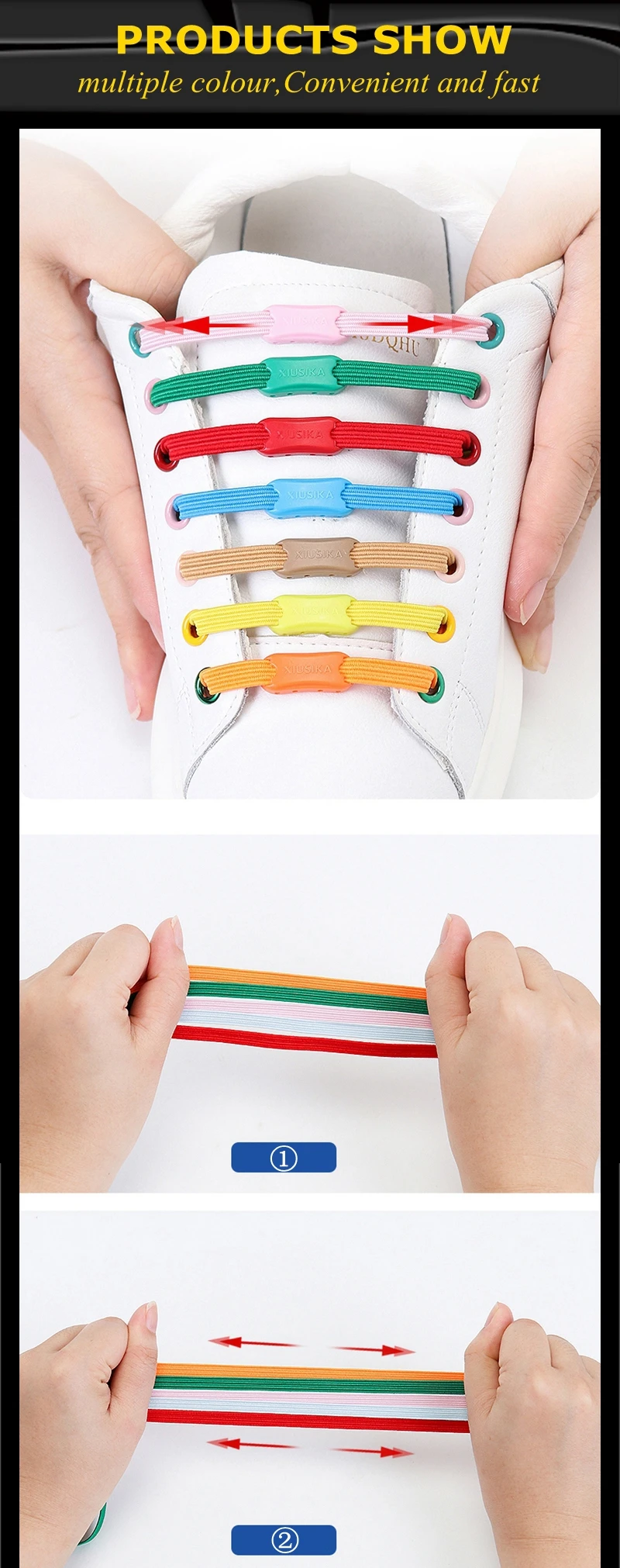 New Elastic Laces Sneakers Flat Laces for Shoes Shoelaces Without Ties Kids Adult Quick Shoe Lace Rubber Bands for Shoes Laces