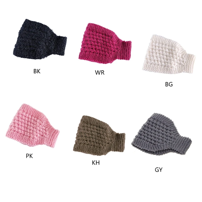 Y1UB Woman Thicken Knit Hairband Wide Headband Earmuffs Hat for Girls Shopping