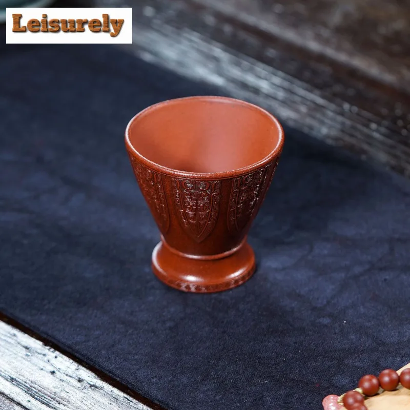 170ml Yixing Zisha Douli Teacup Zen Tea Bowl Jug Tea-tasting Fragrance Cup Chazhan Master Cups White Tea Household Teaset Craft