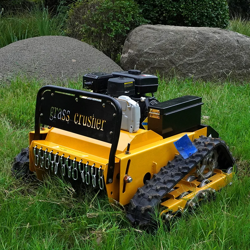 Customized Industrial grass cutting machine remote control slope lawn mowers 19/31inch remote flail mower for garden and farm 5