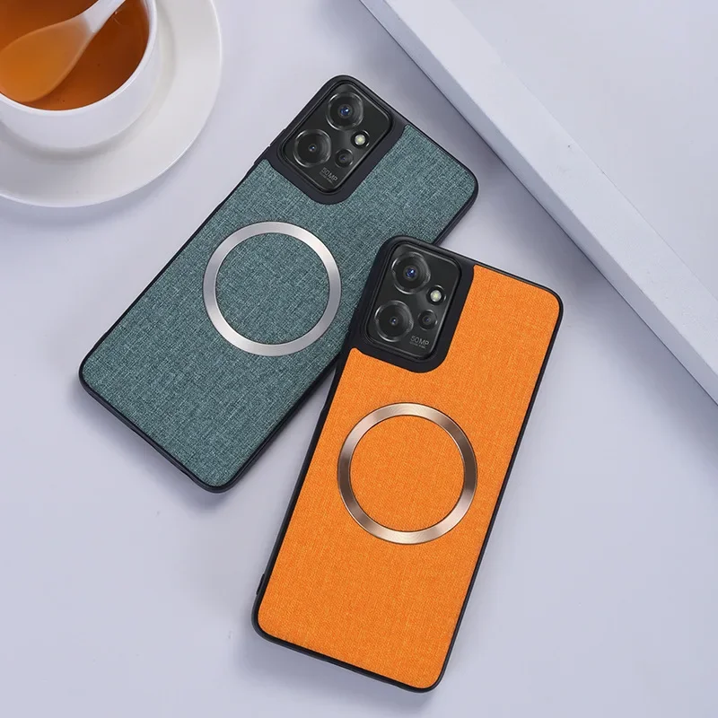 Luxury Fabric Magnetic Phone Case with MagSafe Technology