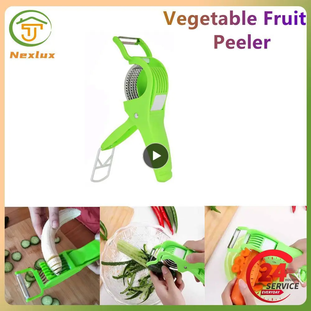 Portable Fruit Cutter Kitchen Vegetable Peeler Ham Banana Cutter Knife Kitchen Tool Salad Lovers