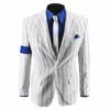 Retro Michael Smooth Criminal Vocal Concert History Stripe Outfit Suits for impersonator 3