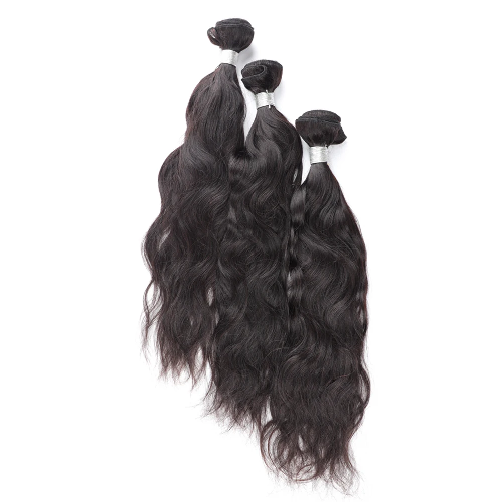 Indian Remy Hair Weaving 1/3/4 Bundles Deal Natural Color Human Hair Weaves Natural Wave Bundles 8-26 Inches