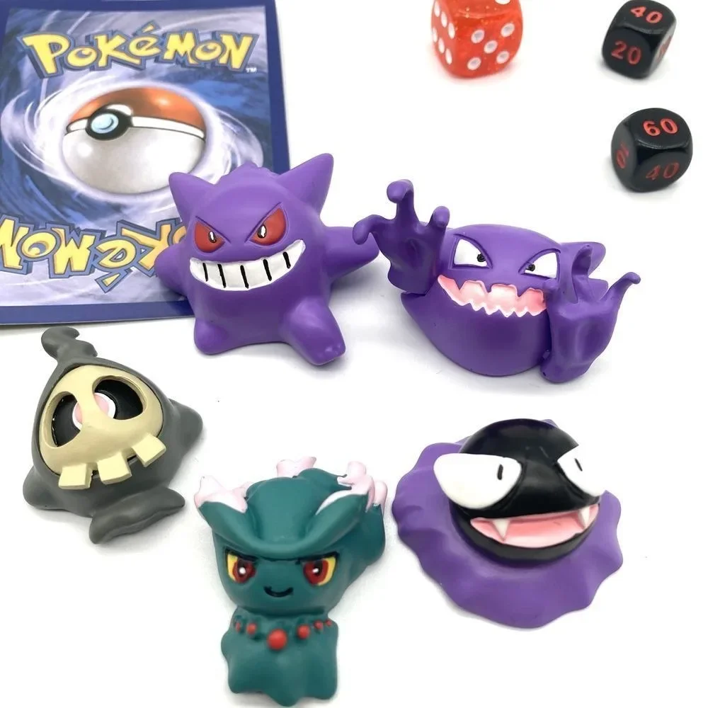 Anime Pokemon Action Figure Gengar Gastly Misdreavus Haunter Duskull Ghost Car Interior Air Outlet Car Ornament Decoration Kawai
