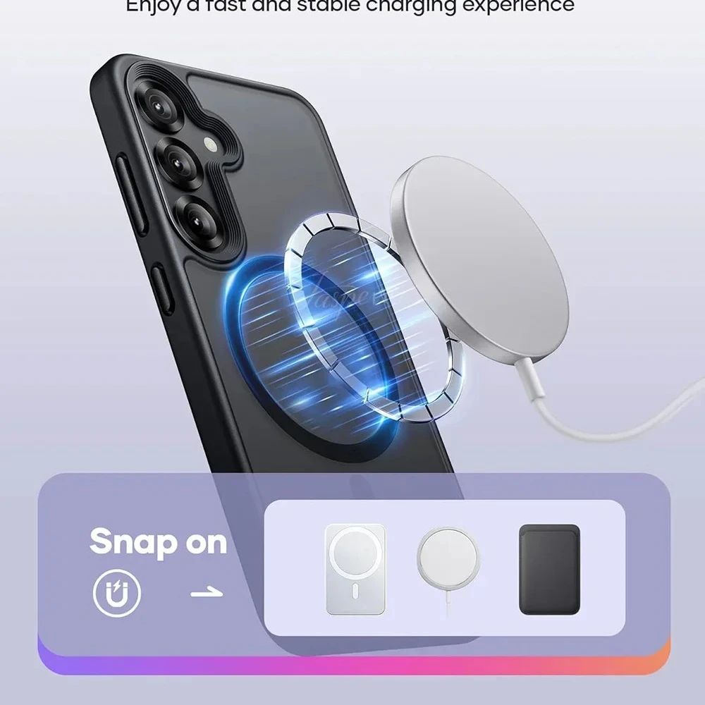 Matte Translucent Magnetic Wireless Charging Phone Case with MagSafe Compatibility