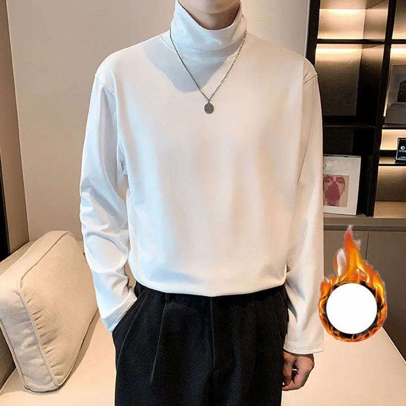 2023 Autumn KPOP Fashion Style Harajuku Slim Fit Tops Loose Casual All Match Undershirt Insert V Neck Solid Long Sleeve Sweaters