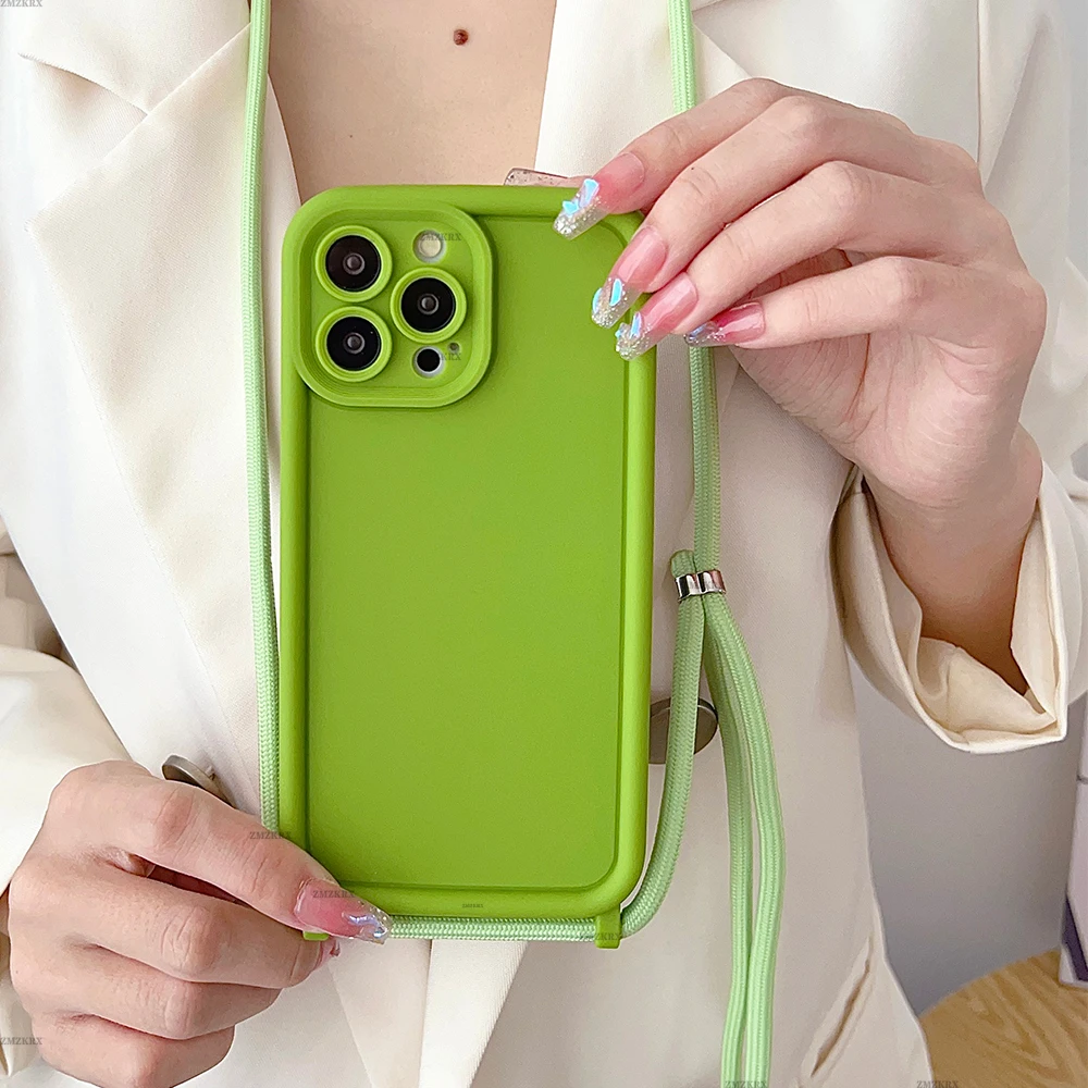 IPhone Lanyard Case With Cross Body Strap - Silicone Cover For IPhone 11 To 15 Pro Max