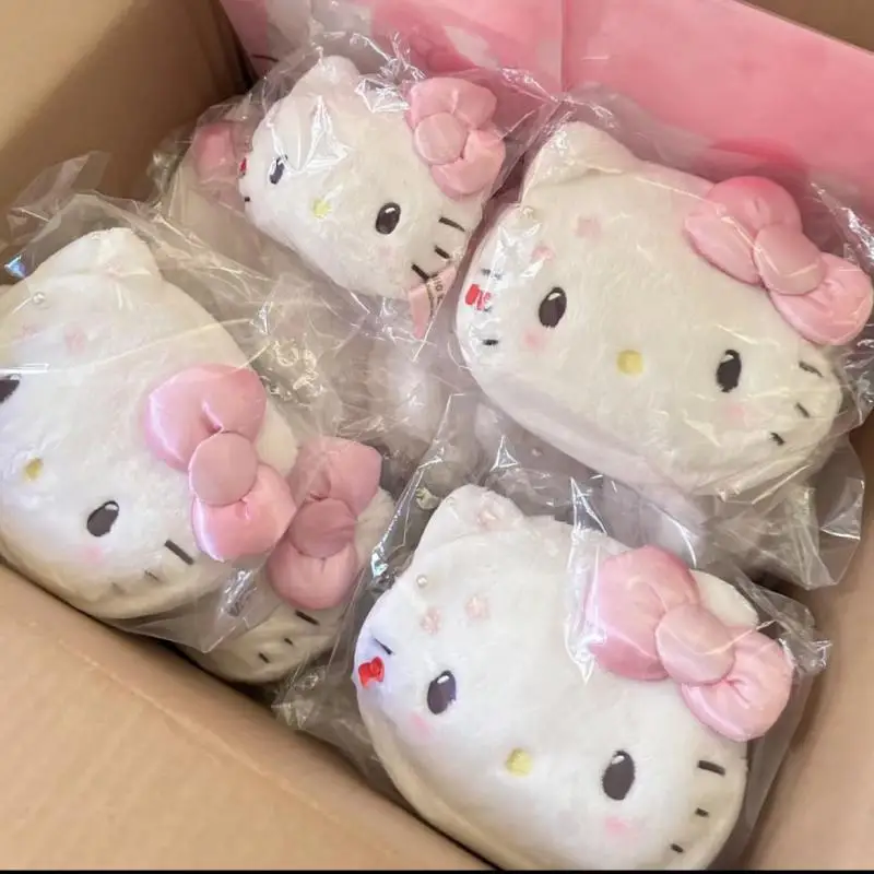 

Sanrio Kawaii Anime Hello Kitty Y2K Sweet Girl Heart Plush Bag Cute Cartoon Makeup Bag Storage Bag Large Face Bag Toys for Kids