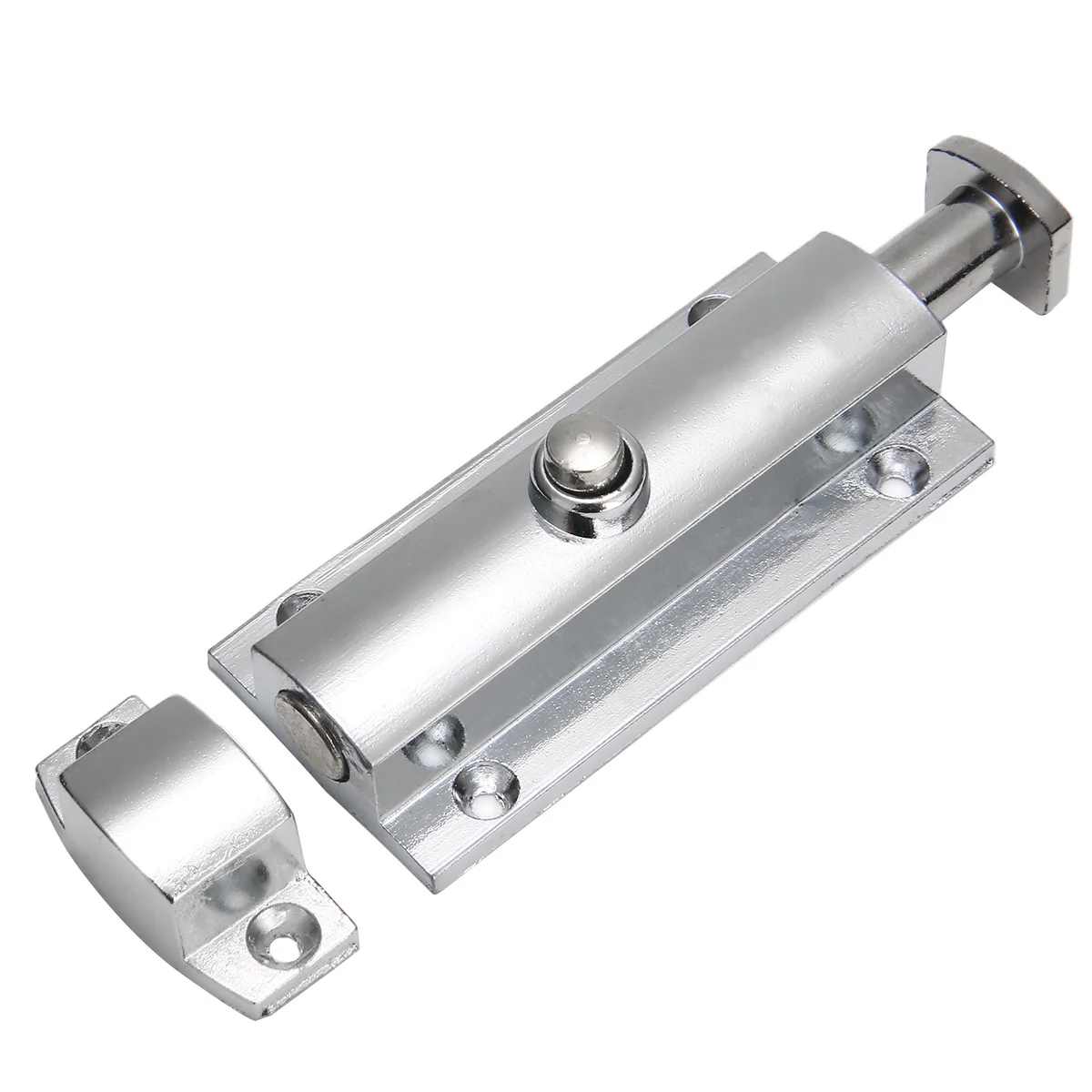 1/2PCS 4 inch Aluminum Alloy Window Gate Security Pull Ring Spring Bounce Door Bolt Automatic Latch Lock Door Window door latch