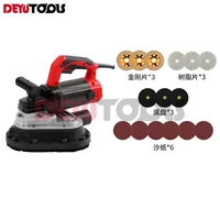 220V 2450W Three head hand sander hand grinder trimming machine Hand held floor concrete grinder Standing grinder 105mm*3 Discs 1