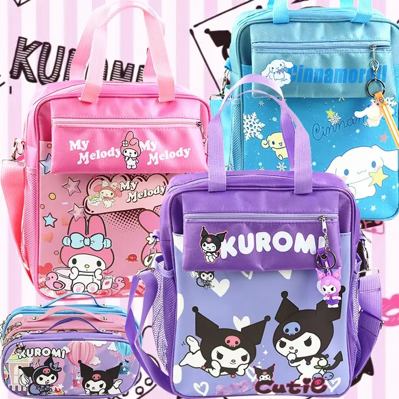 

Sanrio Tote Bag Cinnamoroll Kawaii Anime Kuromi My Melody Waterproof Canvas Bag Cartoon Cute Shoulder Crossbody Makeup Bag Toys