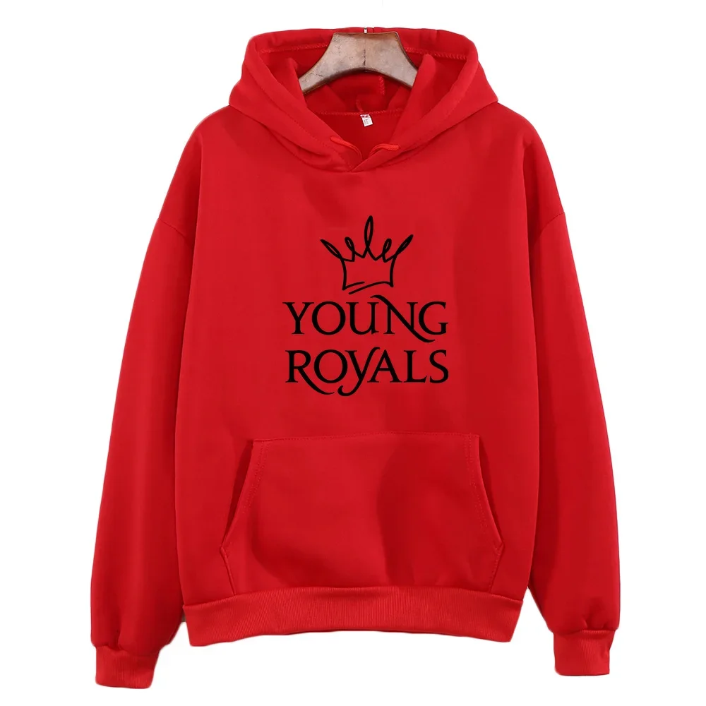 

2023 Young Crown Creative Pattern Printed Hooded Autumn/winter Casual Sweatshirt Wool Hoodie Full Sleeve Student Clothing