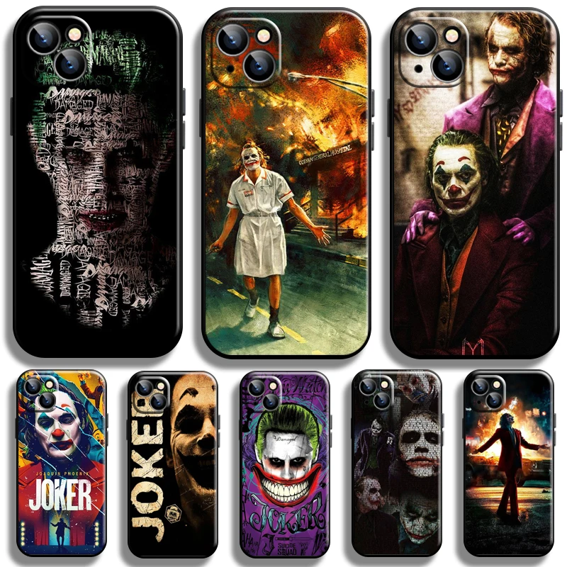 Funny Joker Clown For Apple iPhone 13 12 11 Pro Mini X XR XS Max SE 5 6 6s 7 8 Plus Phone Case Silicone Cover Funda Black |